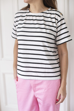 Remera Stripes Crema y Negro - The Dignani´s