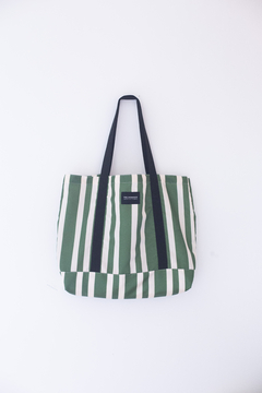 Totebag grande Stripes Verde - comprar online