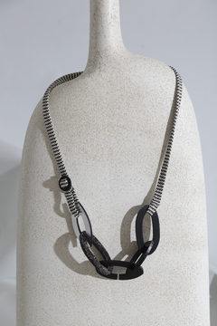 Collar Miss Link - Plata / Negro - tienda online