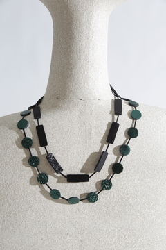 Collar Green Circle Rectangle - Negro /Verde (copia)