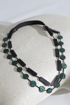 Collar Green Circle Rectangle - Negro /Verde (copia) en internet