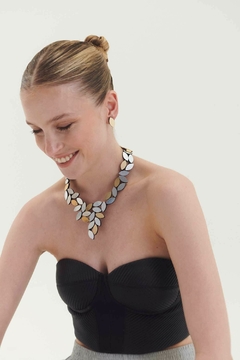 Collar Kate Leaves V - Plata / Oro - tienda online