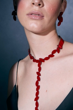 Collar Kate Leaves Y - Rojo