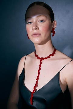 Collar Kate Leaves Y - Rojo - Iskin Sisters