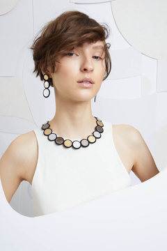 Collar Rainbow Metallics - de Cuero y Gamuza