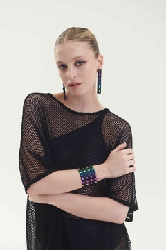 Aros Rainbow Threads - Negro + Rainbow en internet