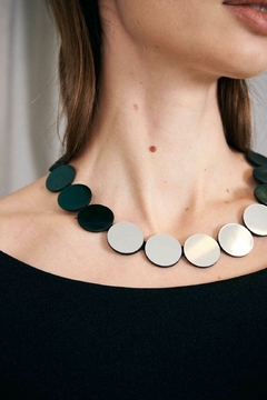 Collar Sarah´s Dream Circle - Plata/Peltre/Verde - comprar online