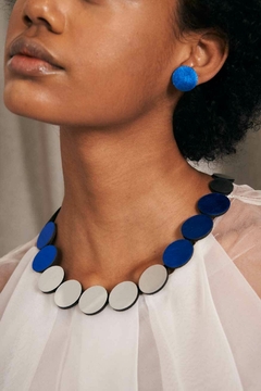 Collar Sarah´s Dream Circle - Plata/Peltre/Azul - comprar online