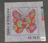 Tapiz mariposa roja 15x15cm + pura lana 4/7