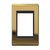 Placa 3 Módulos 4X2 - Refinatto - Ouro com Preto 13978176