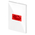 Conjunto 1 Tomada 10A Vermelha - Blux Recta - Branco Brilhante - BRBB049
