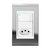 Conjunto 1 Interruptor LED + 1 Tomada 10A - Refinatto - Prata com Branco CPB047