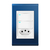 Conjunto 2 Interruptores LED + 1 Tomada 10A - Refinatto - Classic Blue Acetinado com Branco SCBB049