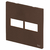 Placa 2 Módulos 4x4 - Blux Recta - Chocolate Fosco / 12452-4 - comprar online