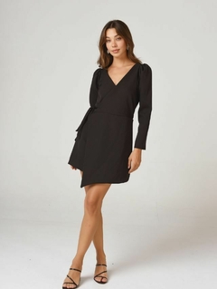 VESTIDO TEQUILA CREPPE ELASTIZADO NEGRO