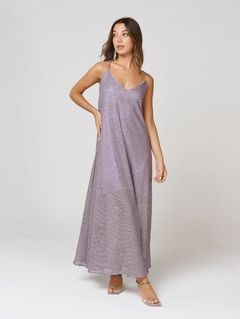VESTIDO MORGAN RED LUREX LILA - Enbabia