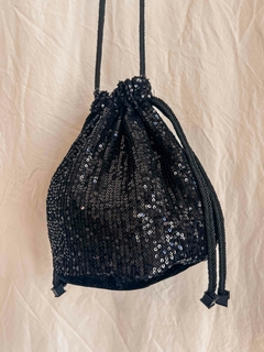 CARTERA COLGANTE NEGRO LENTEJUELAS - comprar online