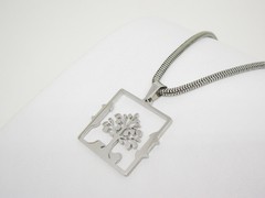 Collar Silver tree- Acero