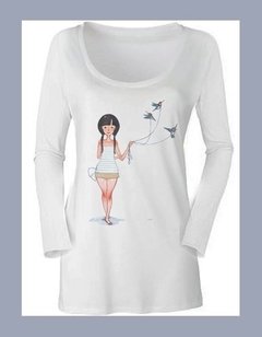 Remera Femenina Manga Larga | Diseño 5020