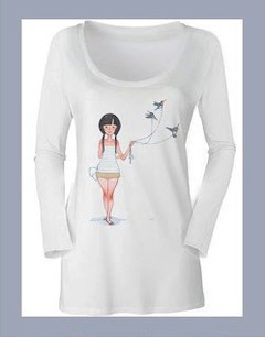Remera Femenina Manga Larga | Diseño 5057 - comprar online