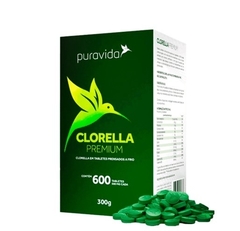 Clorella Premium Pura Vida, 500mg, 600 Tabletes