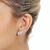 Brinco Ear Cuff Mini Folhas Folheado A Ródio Branco - comprar online