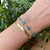 Pulseira Repleta Olho Grego Azul Folheada Em Ouro 18k - comprar online