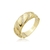 Anel Design Ondulado de Zirconias Folheado A Ouro 18k