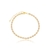 Pulseira Riviera Baguetada Cristal Folheada A Ouro 18k