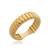 Anel Trabalhado Dourado Folheado Em Ouro 18k