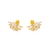 Brinco Ondas de Zirconias Cristal Folheado Em Ouro 18k - comprar online