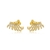 Brinco Ear Cuff Ondas Com Zirconias Cristal Folheado A Ouro 18k - comprar online
