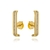 Brinco Ear Hook Filete De Zirconias Folheado A Ouro 18k