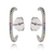 Kit Brinco Ear Hook Fino e Piercing Zircônias Coloridas Prateado - comprar online