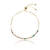 Pulseira Regulável Zirconias Rainbow Folheada A Ouro 18k