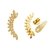 Brinco Ear Cuff Folhas Dourado - comprar online