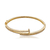 Bracelete Prego Repleto de Zirconias Folheado A Ouro 18k