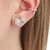 Brinco Ear Cuff Duas Gotas Cravejado De Zircônias Brancas - comprar online