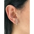 Brinco Ear Hook Cravação de Zirconias Cristal Prateado - comprar online