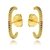 Brinco Ear Hook Fino Zircônias Coloridas Dourado