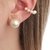 Brinco Piercing Fake 5 Pérolas Folheado Em Ouro 18k - comprar online