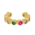 Brinco Piercing Fake Argola de Zirconias Rainbow