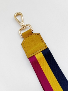 Llavero Cinta Mostaza y Azul - comprar online