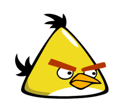 Puff Angry Birds Amarilloen cuerotex - comprar online