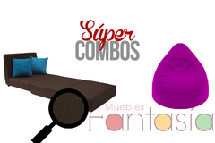 Promoción Sofá Cama Colores en Tela + 1 Puff Pera (Escoge el color que más quieras) en internet