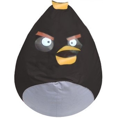 Puff Angry Birds Negro en cuerotex - comprar online