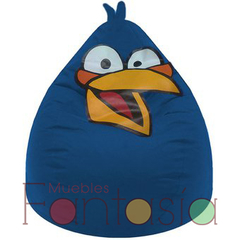 Puff Angry Birds Azul en cuerotex - comprar online