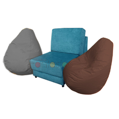 Imagen de Super combo Silla Cama Tipo Lido 70 cm + 2 Puff