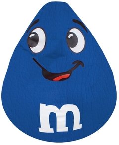 Puff M&M EcoCuero Azul Rey