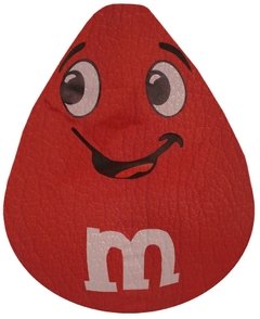 Puff M&M EcoCuero Rojo